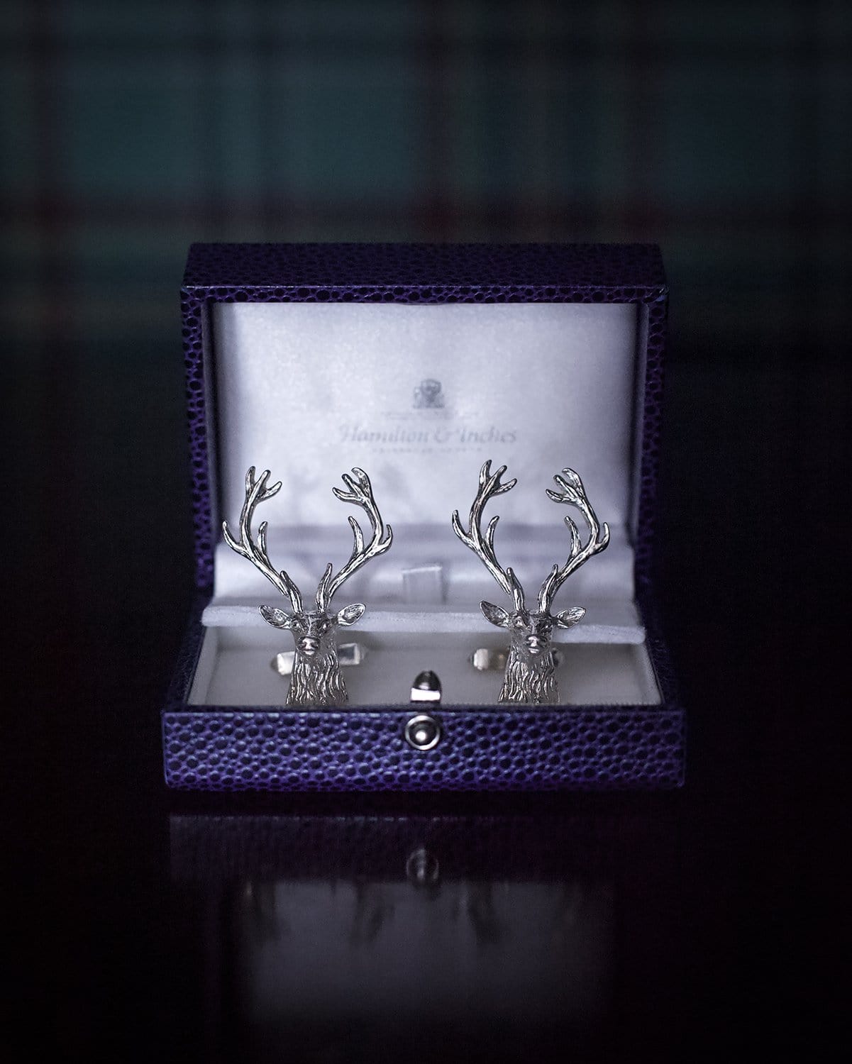 Silver stag cufflinks clearance