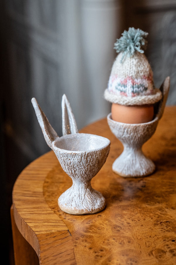 Hand Carved Hare Egg Cup