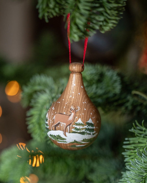 Hand-Painted Wooden Bauble