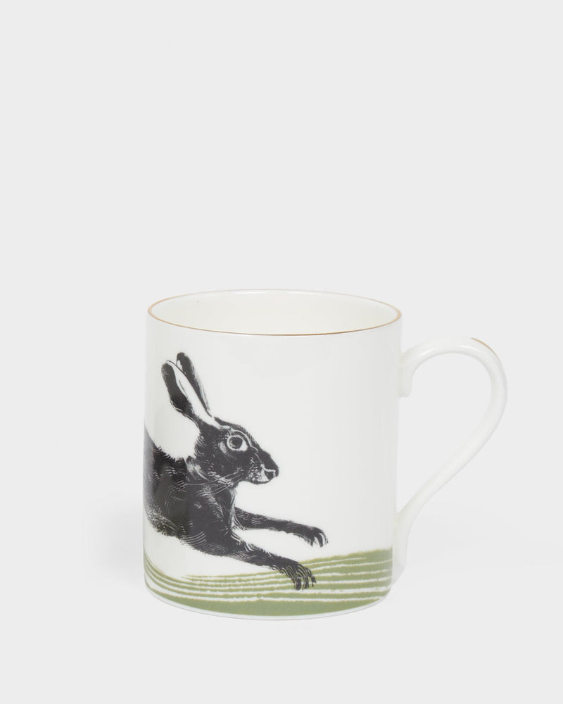 Set of 2 Leaping Hare Mugs