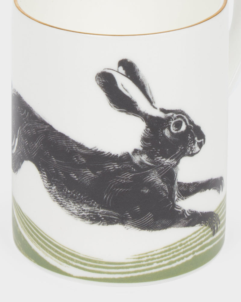 Set of 2 Leaping Hare Mugs