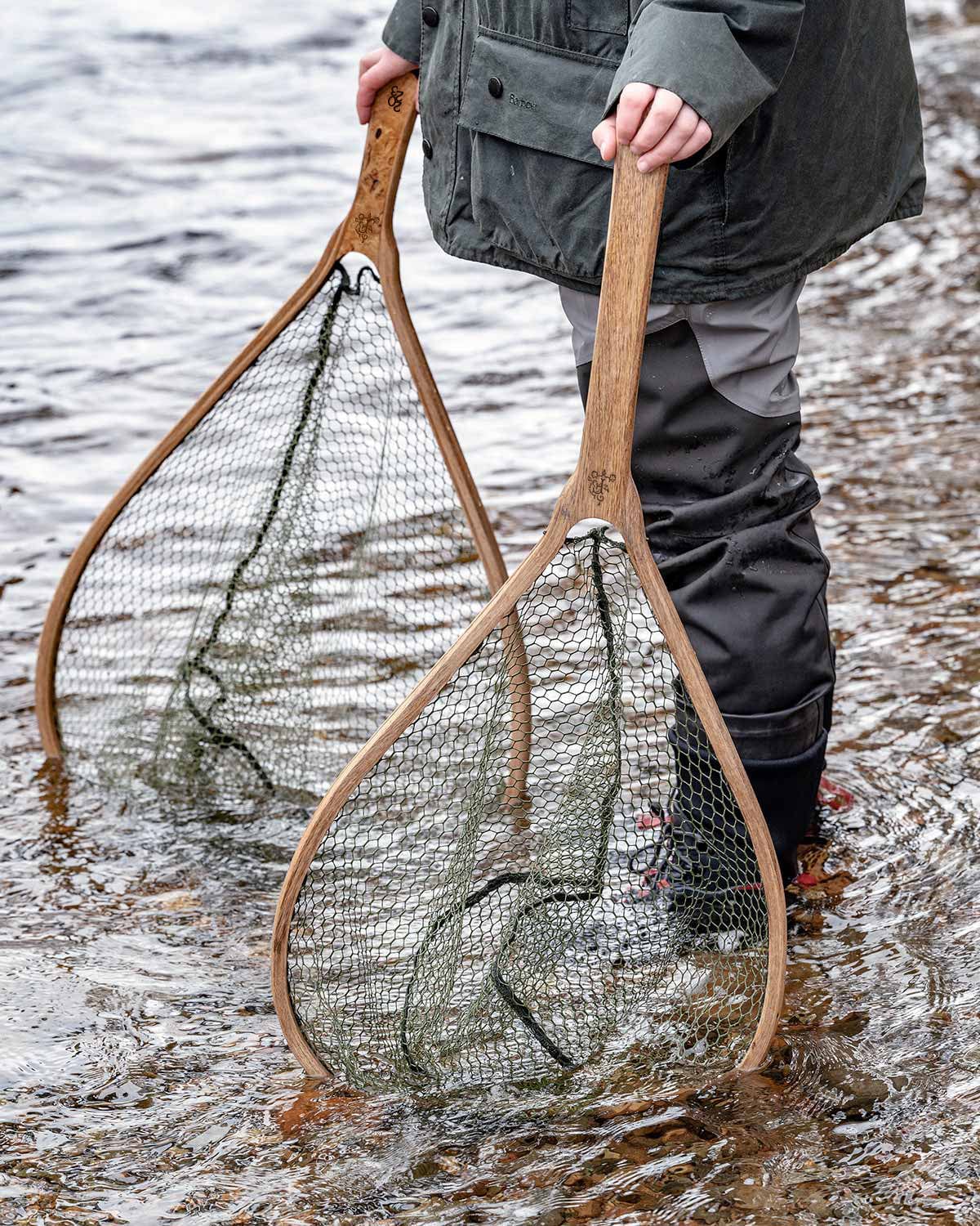 Hand Crafted Scottish Oak Fishing Nets The Fife Arms Shop