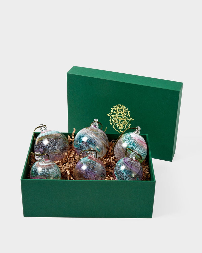 Hand-Blown Glass Bauble – set of 6