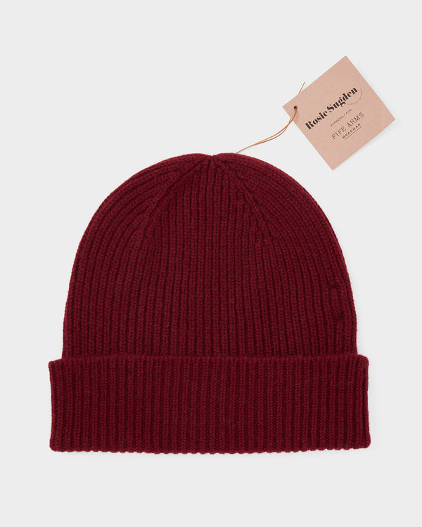 Rib Knit Cashmere Beanie