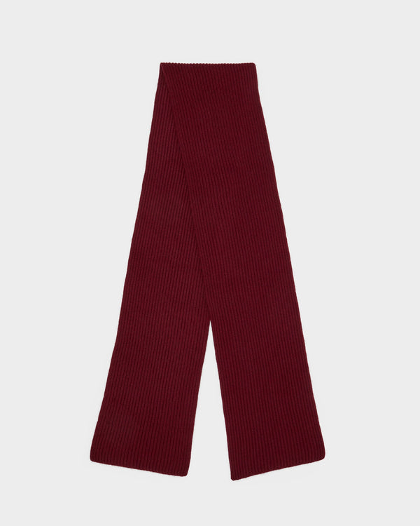 Rib Knit Cashmere Scarf