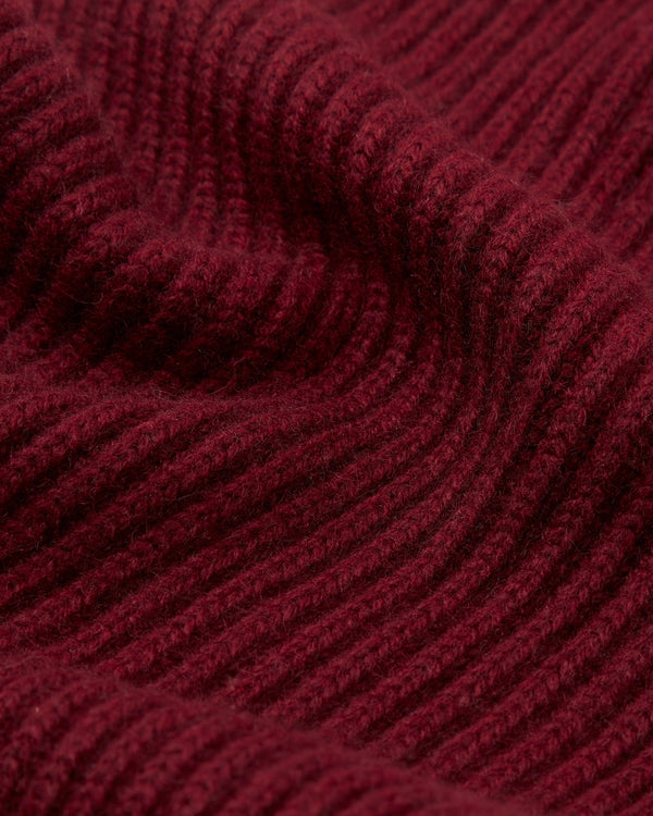 Rib Knit Cashmere Scarf