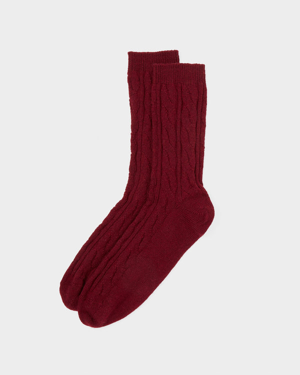 Rosie Sugden Cable Knit Cashmere Socks