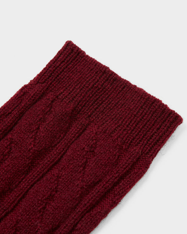 Rosie Sugden Cable Knit Cashmere Socks