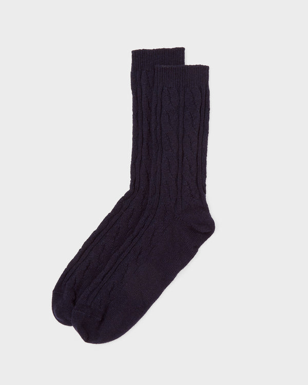 Rosie Sugden Cable Knit Cashmere Socks