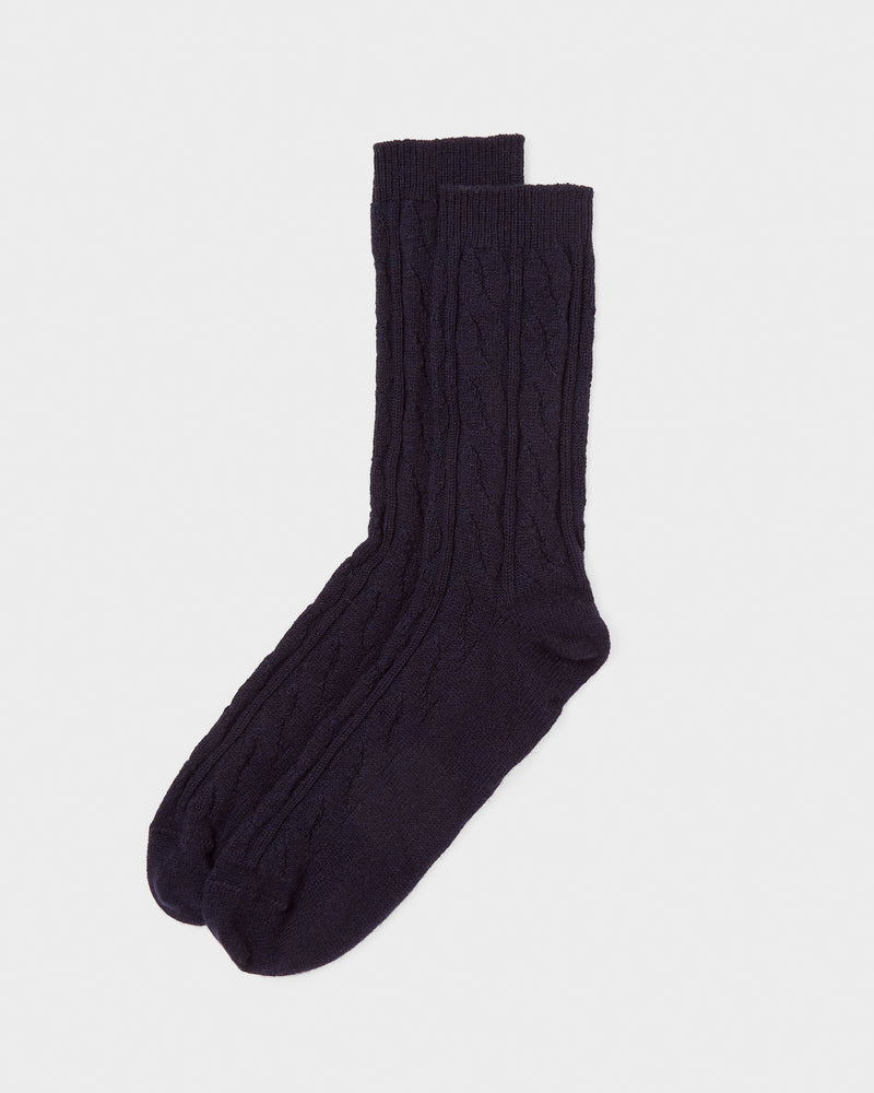 Rosie Sugden Cable Knit Cashmere Socks