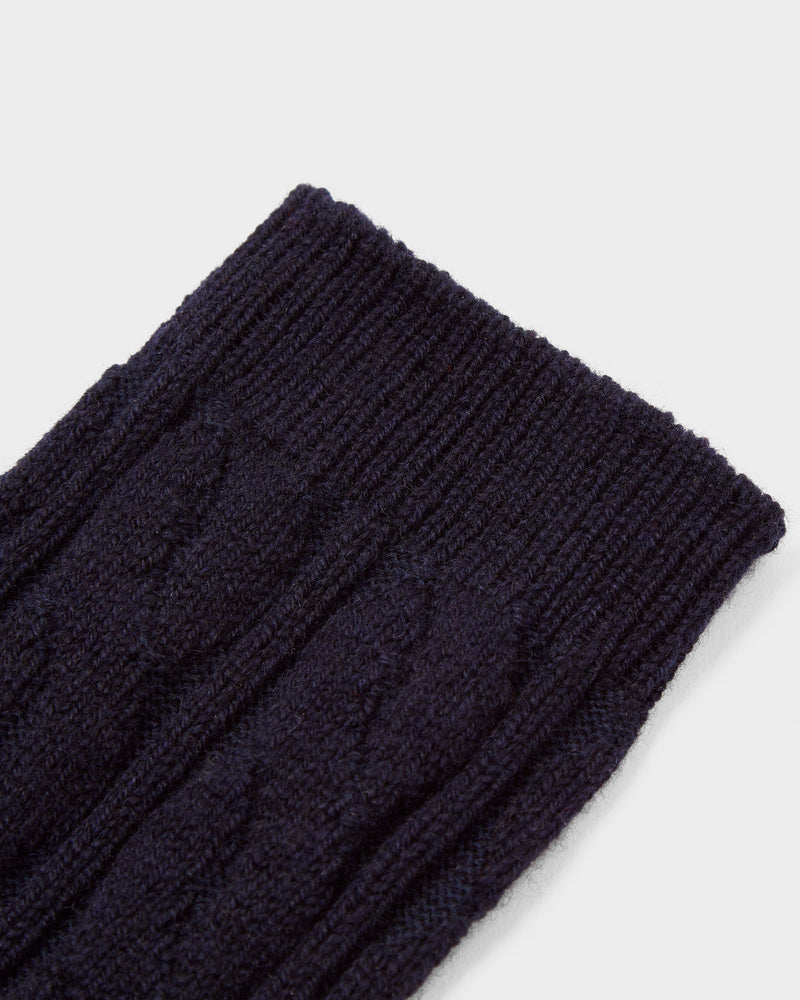 Rosie Sugden Cable Knit Cashmere Socks