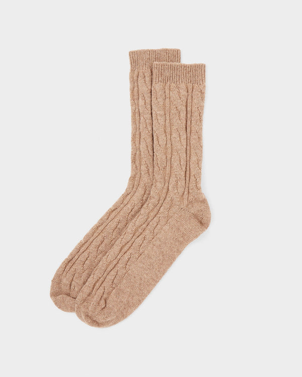 Rosie Sugden Cable Knit Cashmere Socks