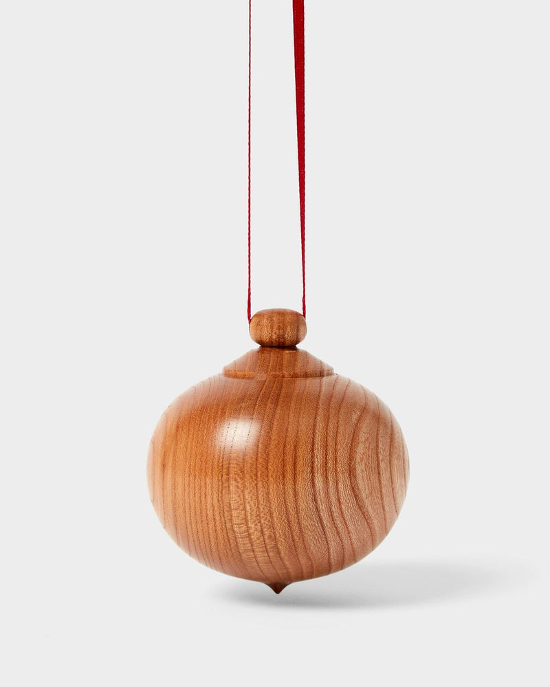 Hand-Turned Wooden Bauble – set of 4