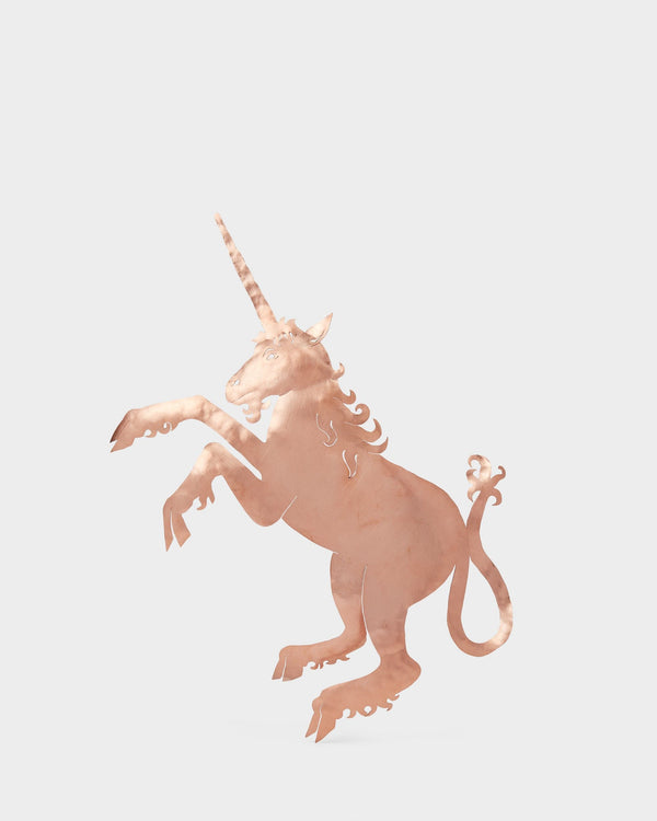 Handmade Copper Unicorn Tree Topper