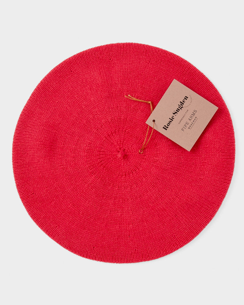 Rosie Sugden Cashmere Beret in Blusher