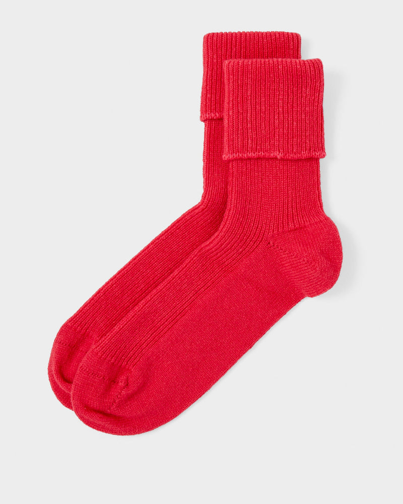 Rosie Sugden Cashmere Socks in Blusher