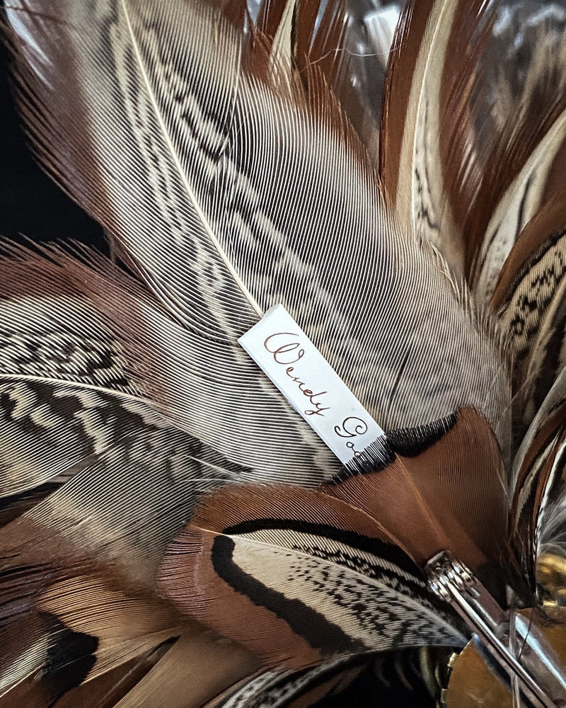 Curved Feather Pin by Wendy Goode