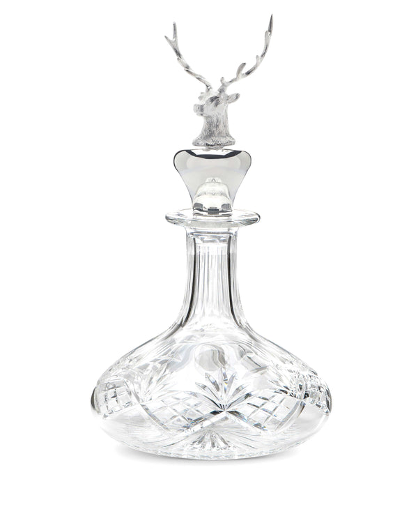 Crystal Stag's Head Captain's Decanter