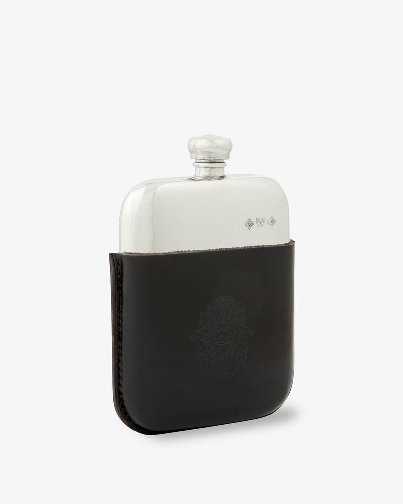 The Fife Arms Pewter & Leather Hip Flask