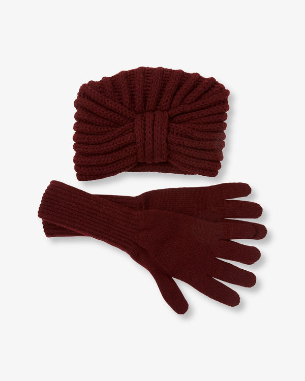 Cashmere Turban & Long Gloves Set