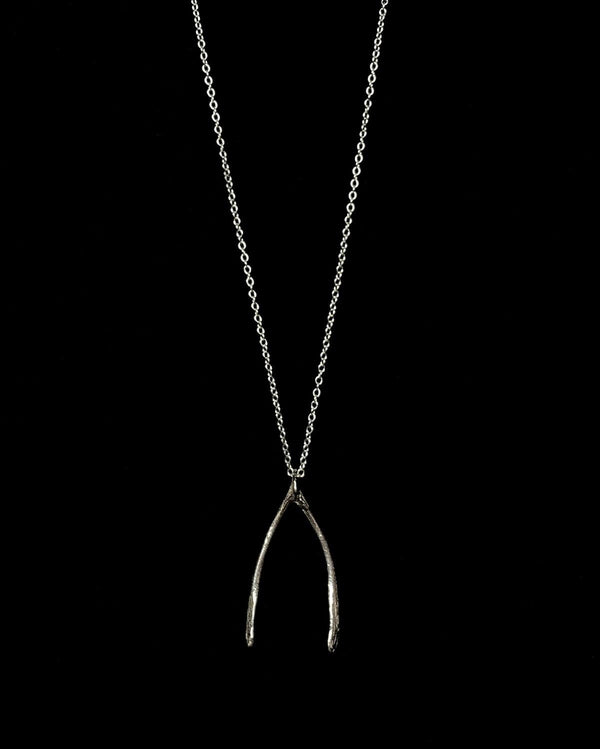Limited-Edition Platinum Plated Partridge Wishbone Necklace