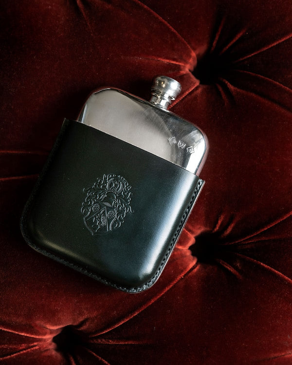 The Fife Arms Pewter & Leather Hip Flask