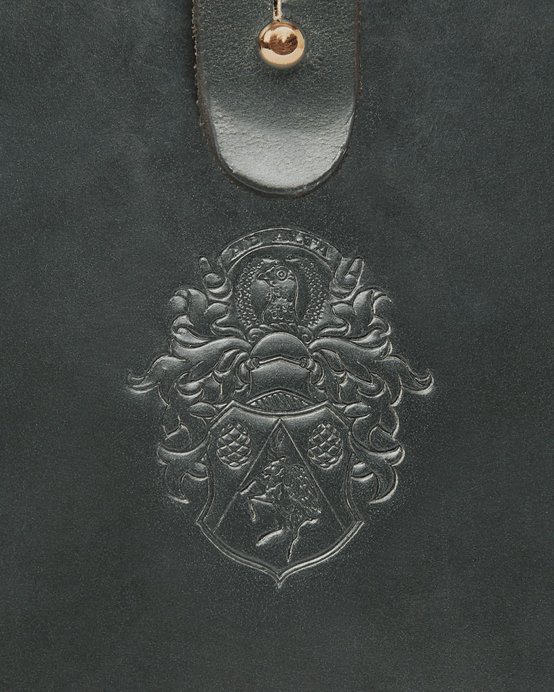 Small embossed crest leather 2025 tote