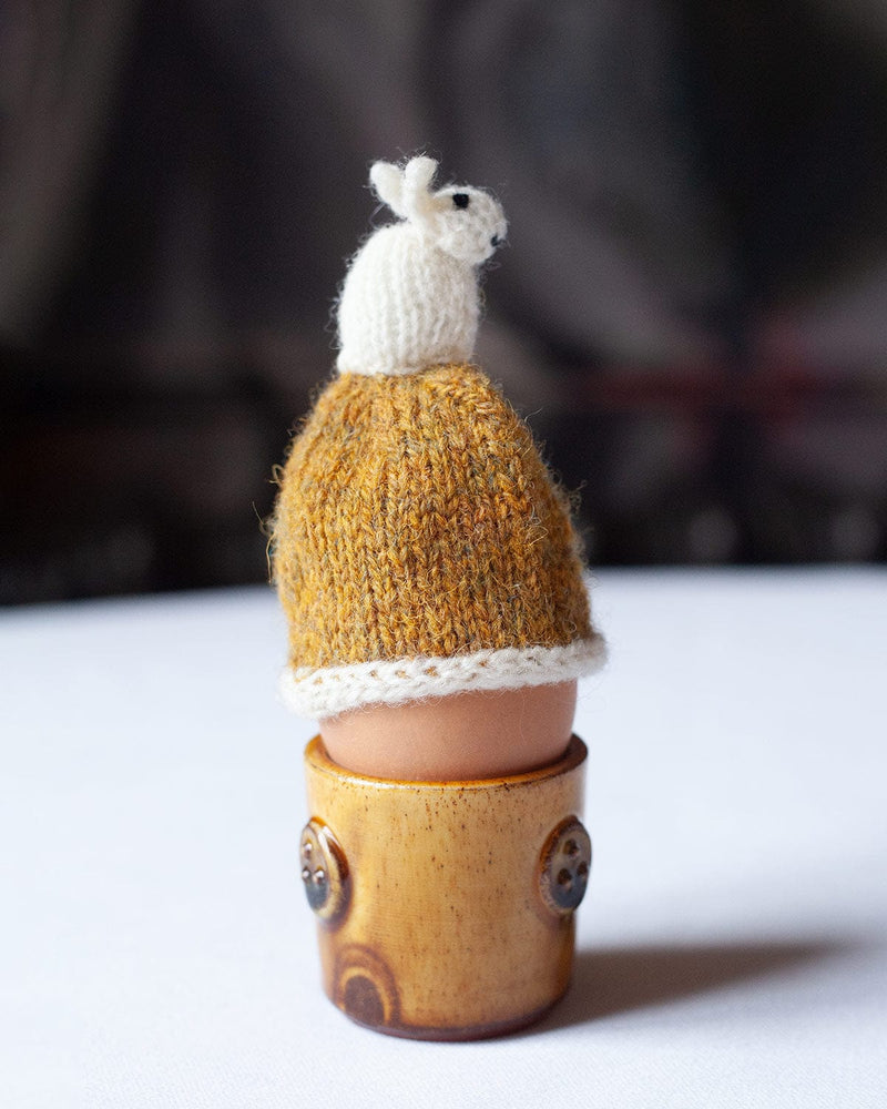 Hand-Knitted Highland Hare Egg Cosies