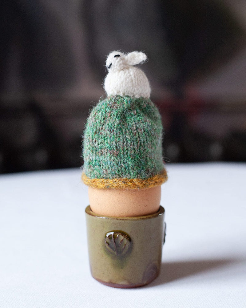 Hand-Knitted Highland Hare Egg Cosies