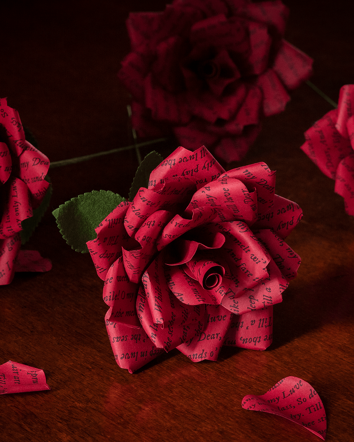 HandCrafted Poetry Paper Rose A Red, Red Rose The Fife Arms Shop