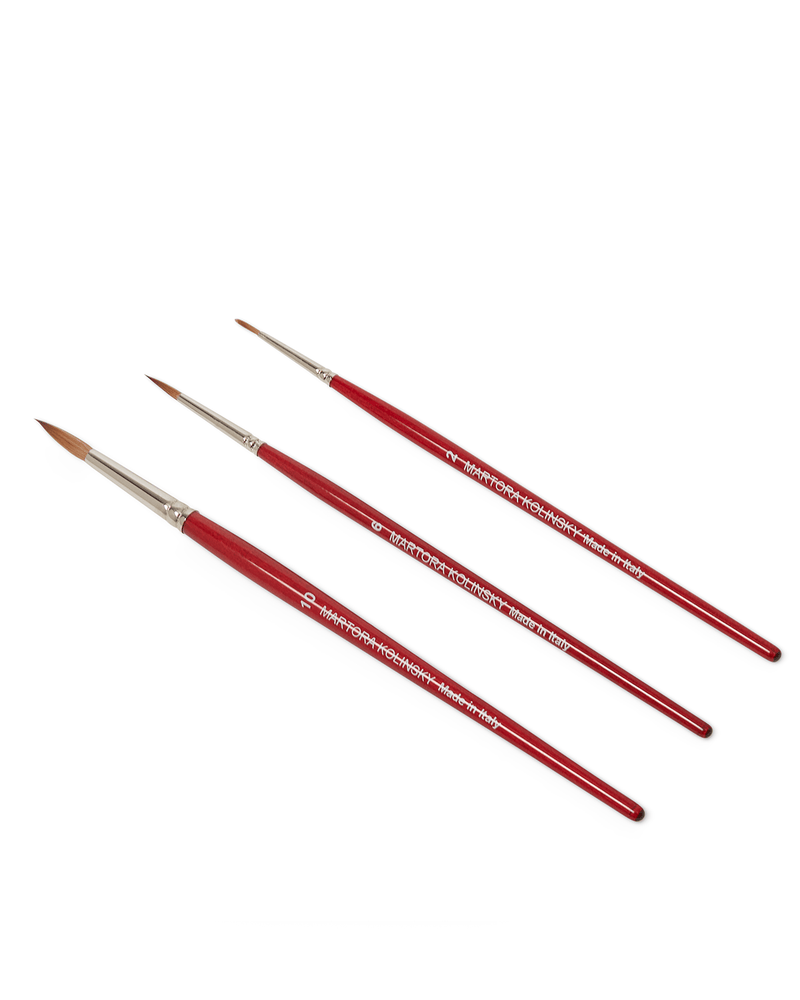 Set of 3 Florentine Sable Brushes