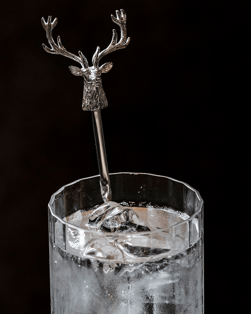 Sterling Silver Stag's Head Cocktail Stirrer